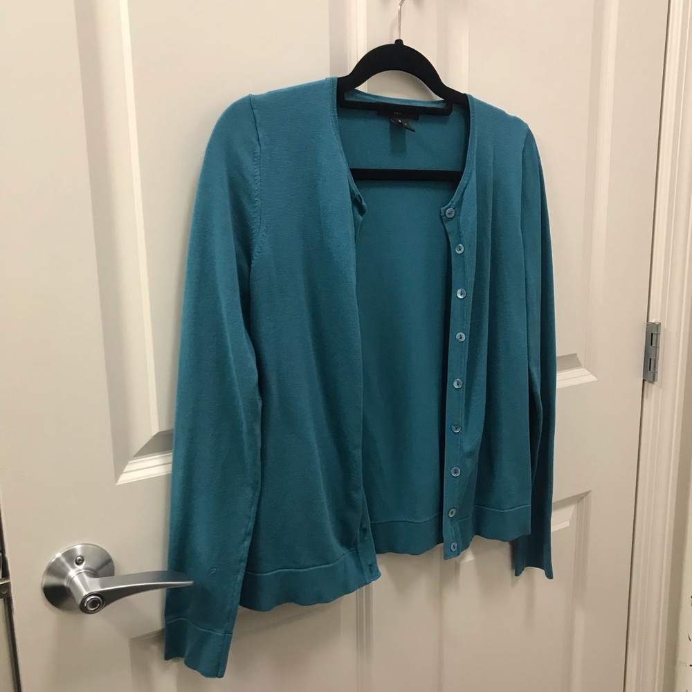 Teal August Silk Cardigan